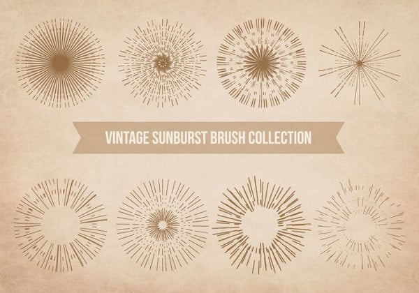 vintage sunburst brushes