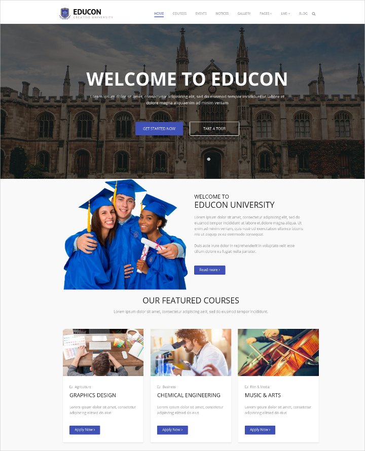 modern responsive joomla template for university1