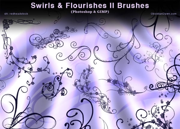 floral ornament brushes