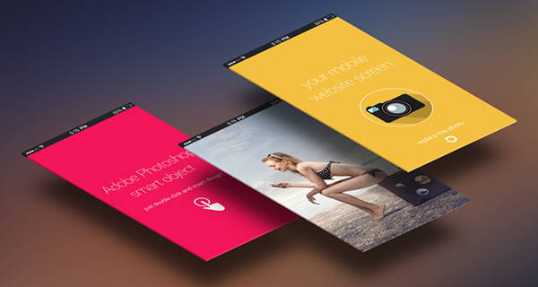 mobile app presentation mockup