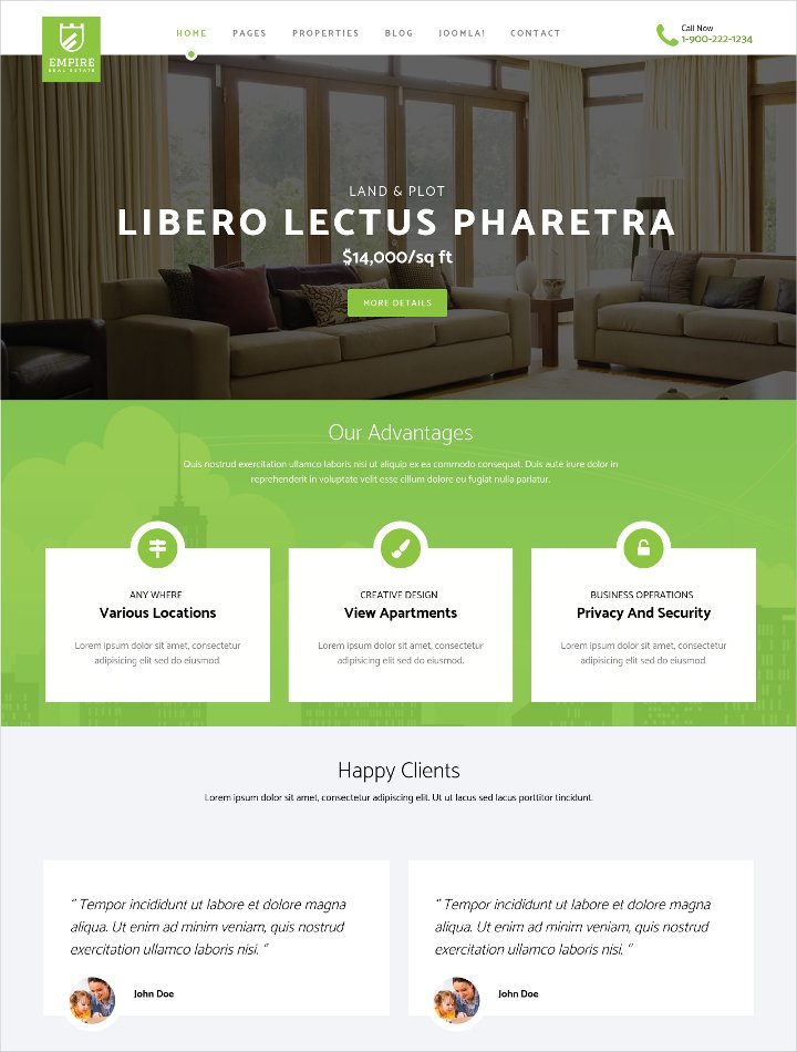 responsive real estate joomla template1