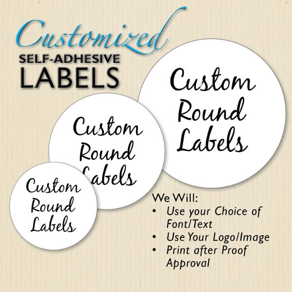 custom round product label