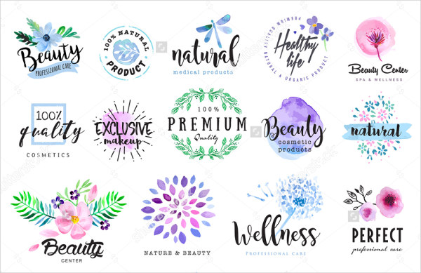 vector beauty product labels set