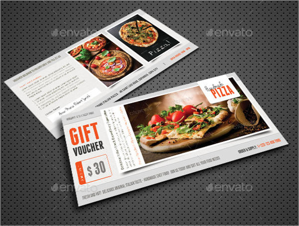 food and drink voucher template