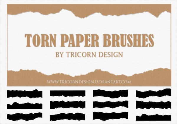 torn paper brushes