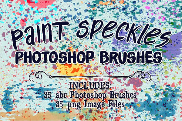 speckle photoshop brushes set