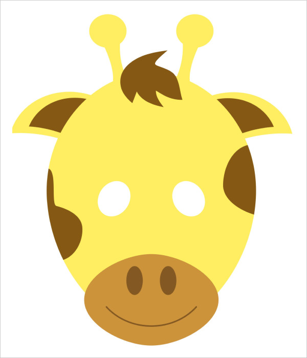 giraffe animal mask template