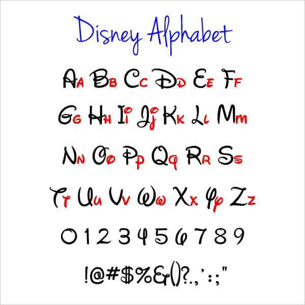 7 Disney Alphabet Letters Free PSD EPS Format Download Free 