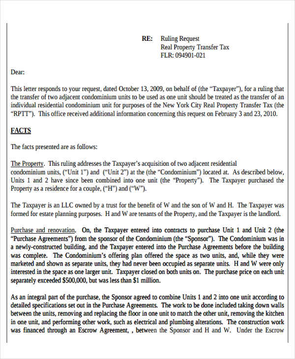 of copy template requesting will letter Transfer Templates Property   13 Free  Letter  PDF,  DOC