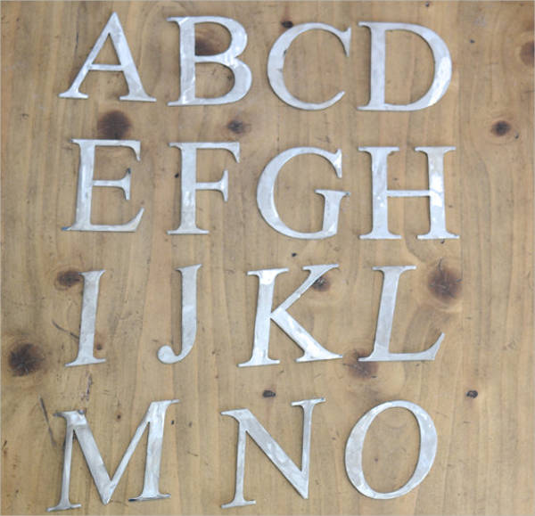 8+ Metal Alphabet Letters Free PSD, EPS, Format Download