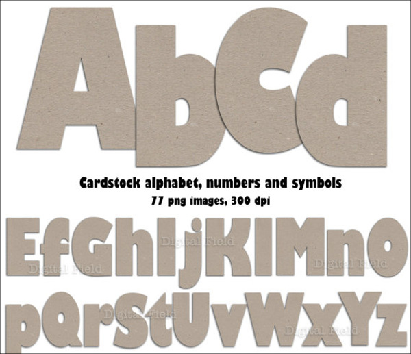 8+ Cardboard Alphabet Letters Free PSD, EPS, Format Download