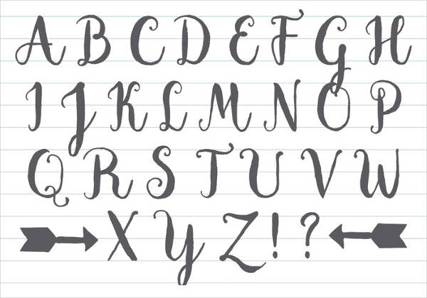 free printable script alphabet letter