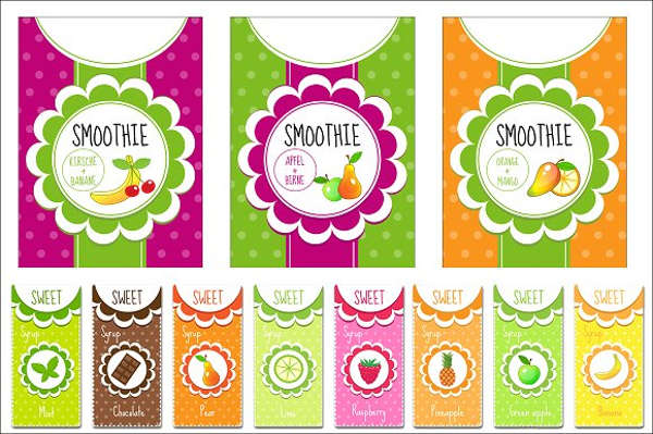 Custom Juice Label Template for 2oz, 4oz Bottles.editable Smoothie Label  Template.digital Printable Juice Brand Company Canva Label Template  (Instant Download) 