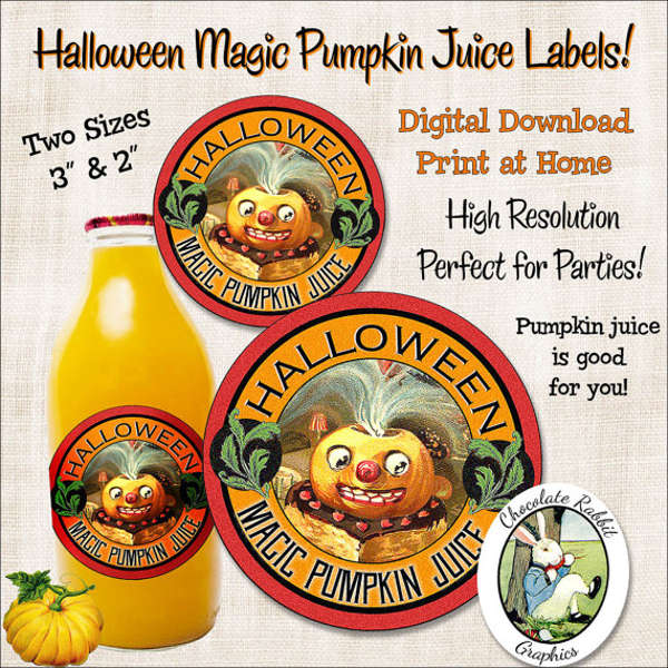 pumpkin juice bottle label