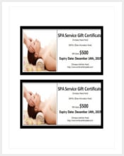 massage gift certificate template free word