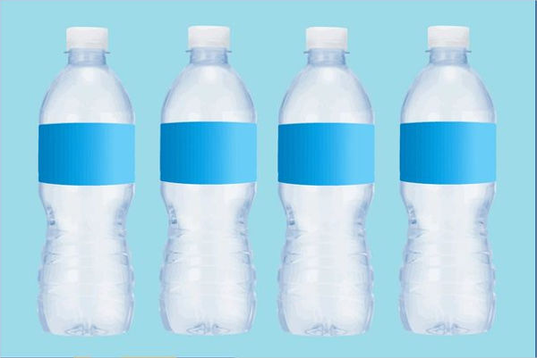 blank vector water bottle label set