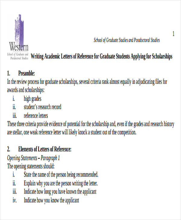 Scholarship Reference Letter Templates 5+ Free Word, PDF Format Download!