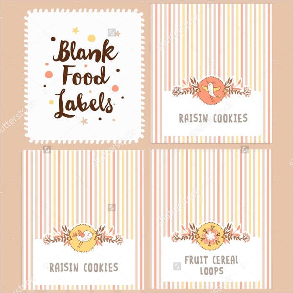 12+ Blank Food Label Template Free Printable PSD, Word, PDF Format