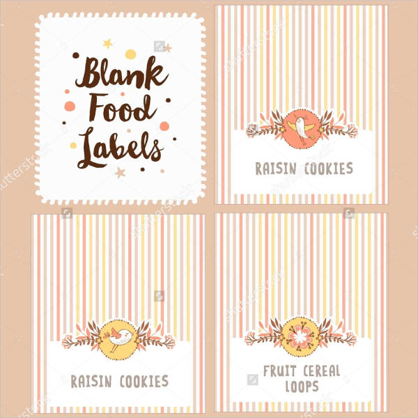 12 Blank Food Label Template Free Printable PSD Word PDF Format Download