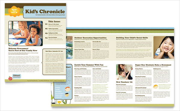 school newsletter layout template