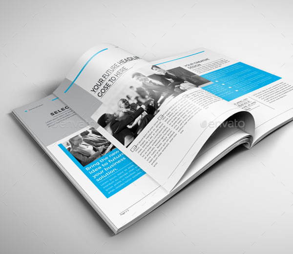 finance newsletter layout design