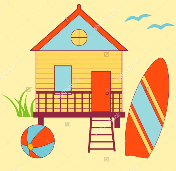 beach house vector