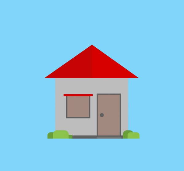 flat design house vector