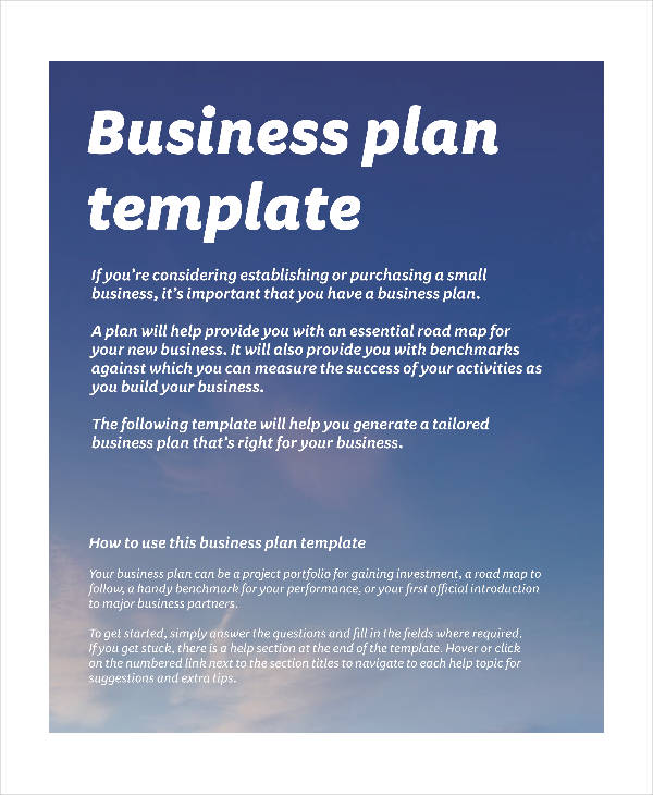 simple basic business plan template