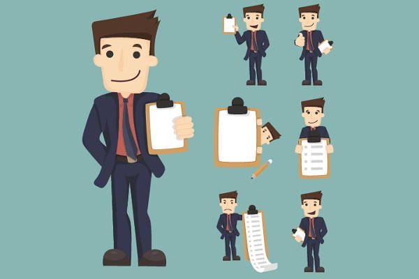 business character vector