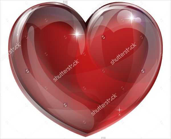 glossy heart illustration