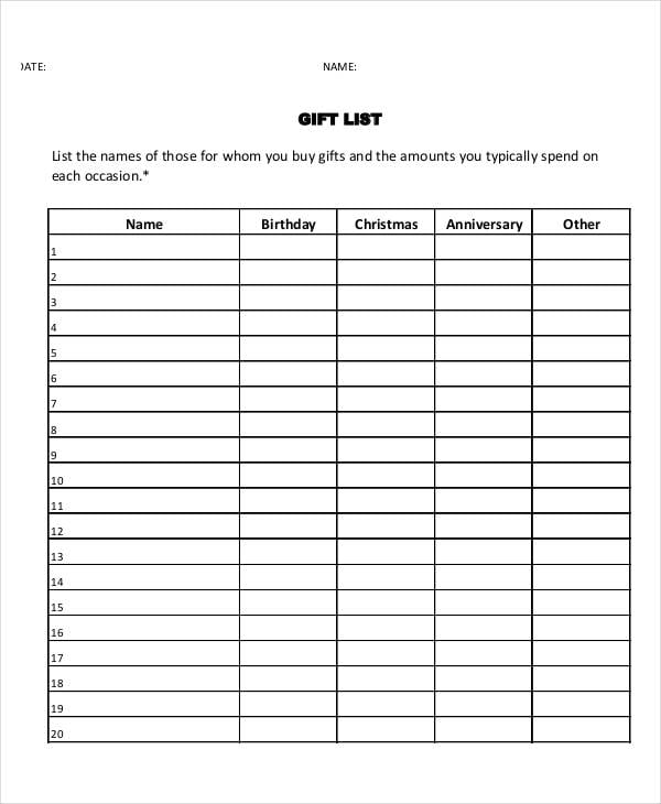 Christmas Wish List Templates, 14+ Free Printable Word, Excel & PDF