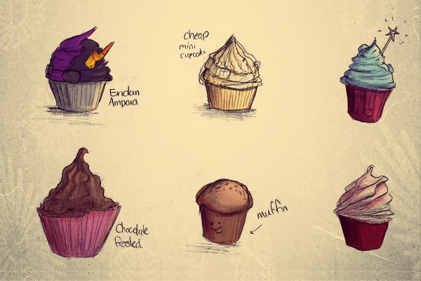 free printable cupcake illustration