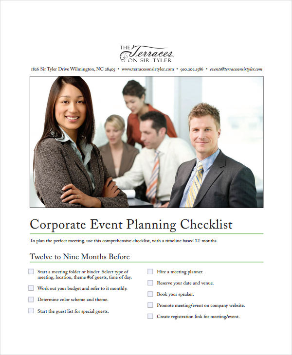 corporate event to do list template