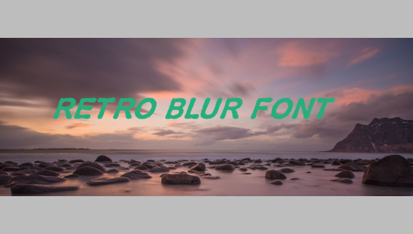 retro blur font