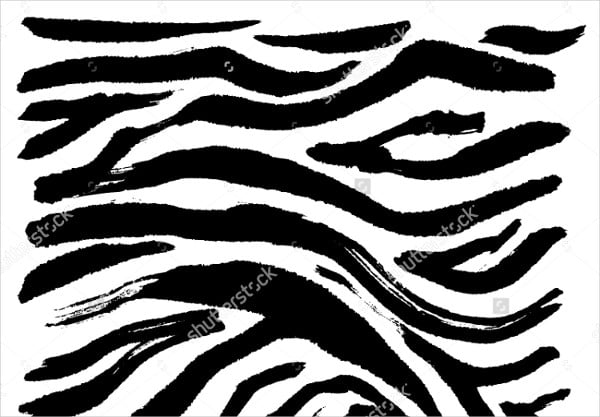 hand drawn zebra pattern