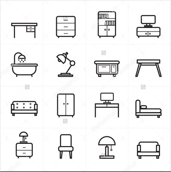 flat furniture icon