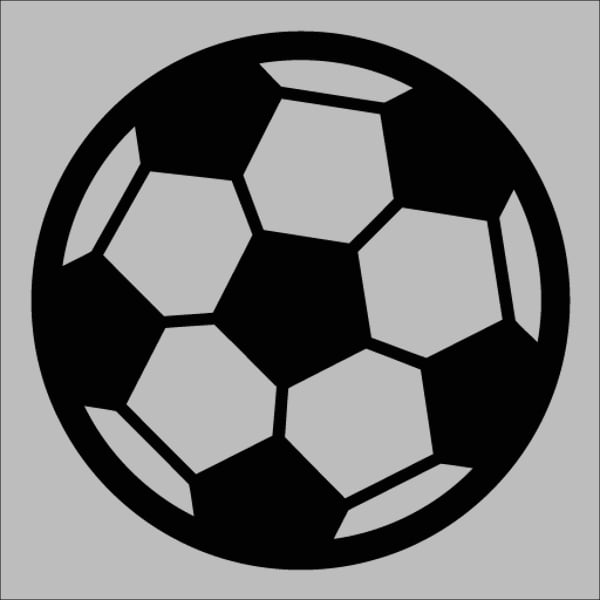 black and white football icon