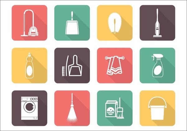 free vector cleaning icons