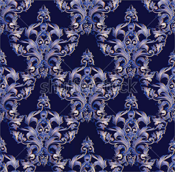 dark damask pattern