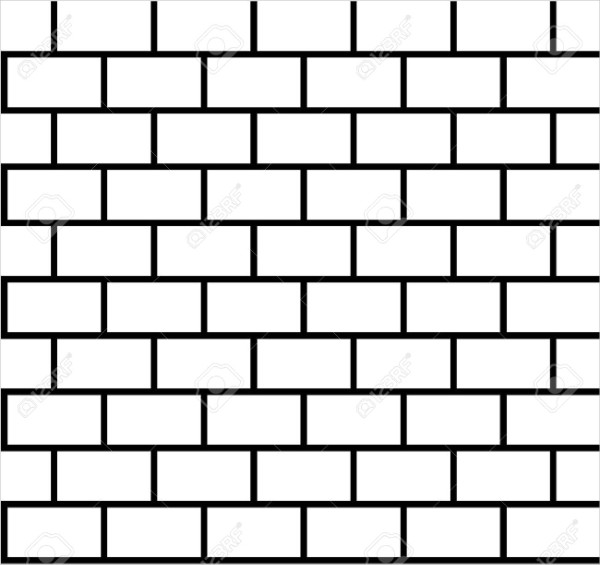 black and white brick pattern