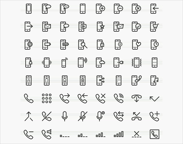 phone stroke icon