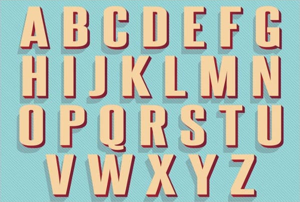printable vintage alphabet letter