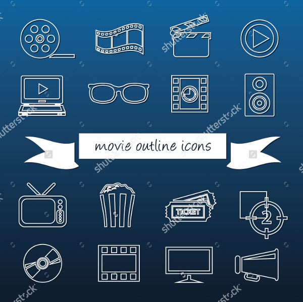 movie outline icons