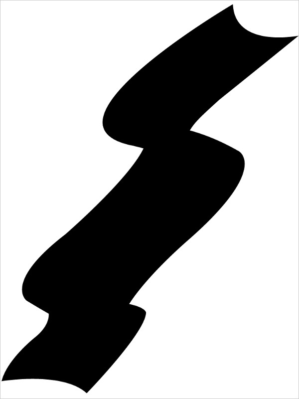 ribbon silhouette vector
