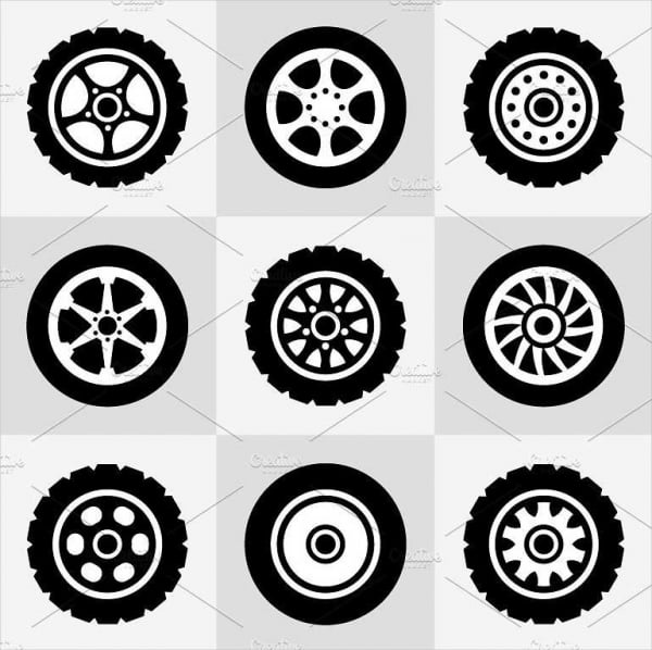 car wheel vector
