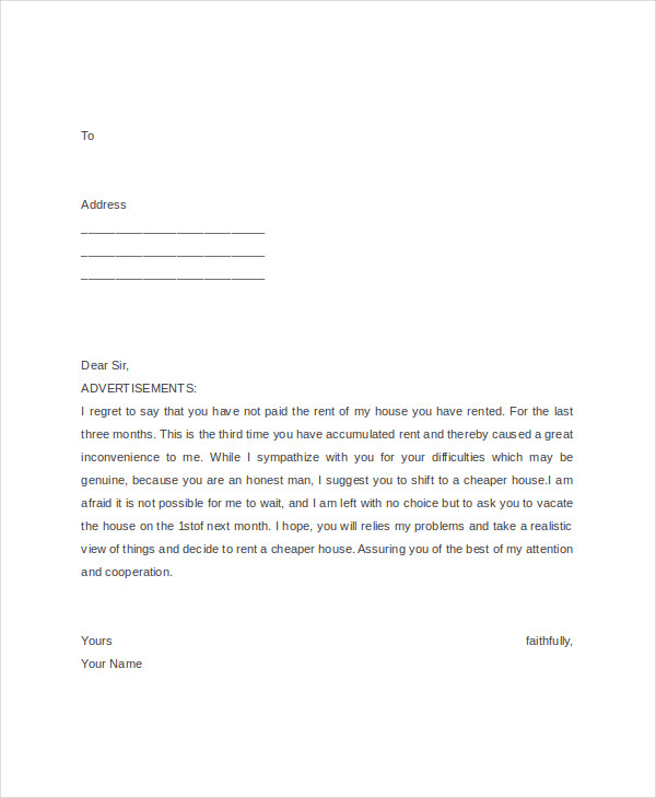 Unauthorized Occupant Tenant Letter Onvacationswall