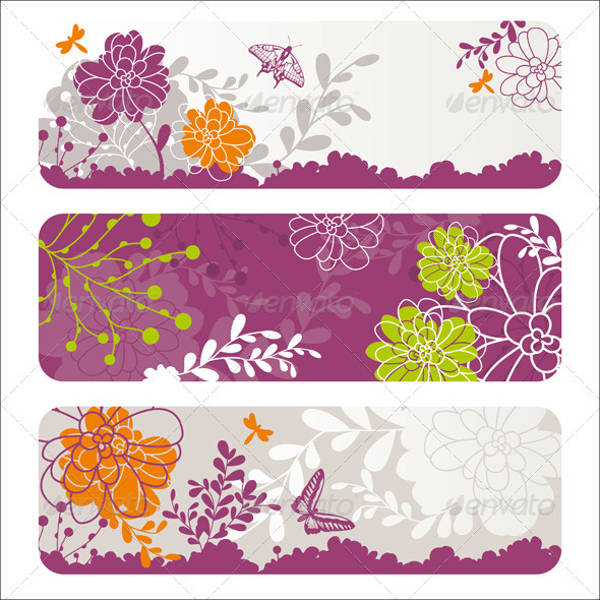 floral banner illustration