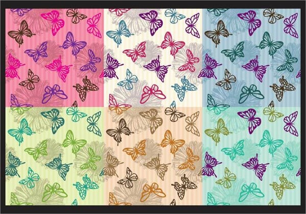 vintage butterfly pattern