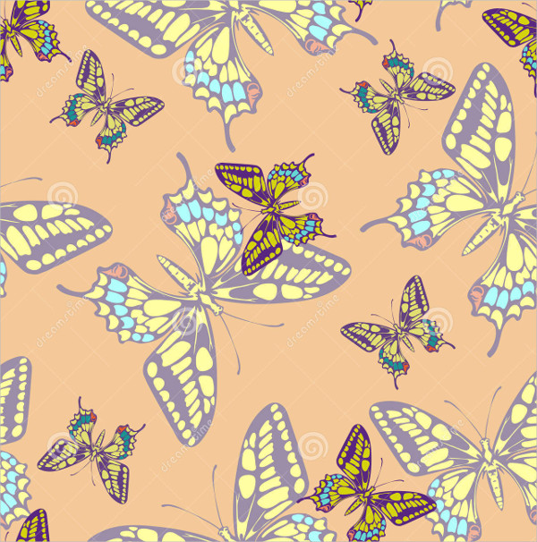 pastel butterfly pattern