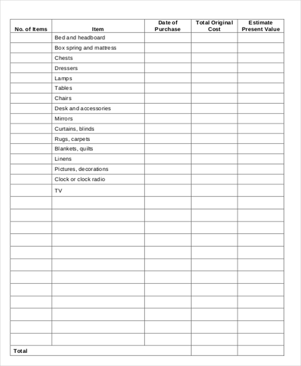 6+ Business Inventory List Templates - Free Word, PDF Format Download!